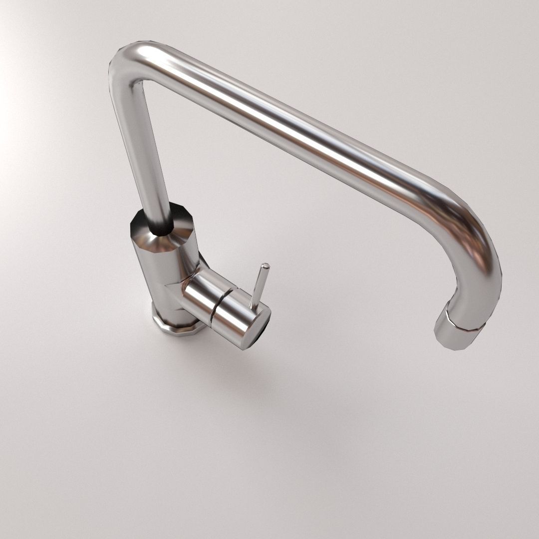 Faucet kitchen 3D model_2