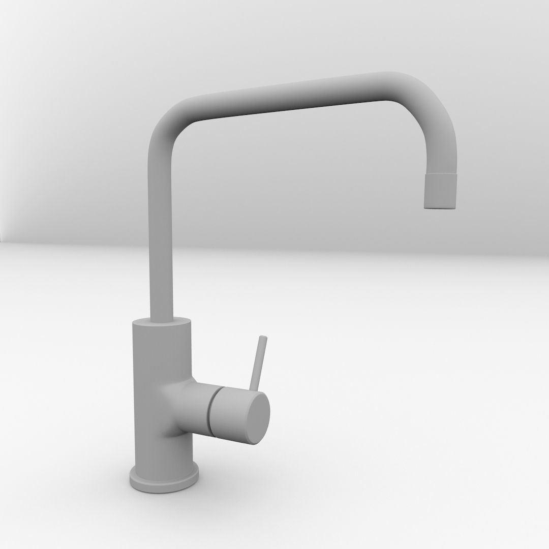 Faucet kitchen 3D model_3