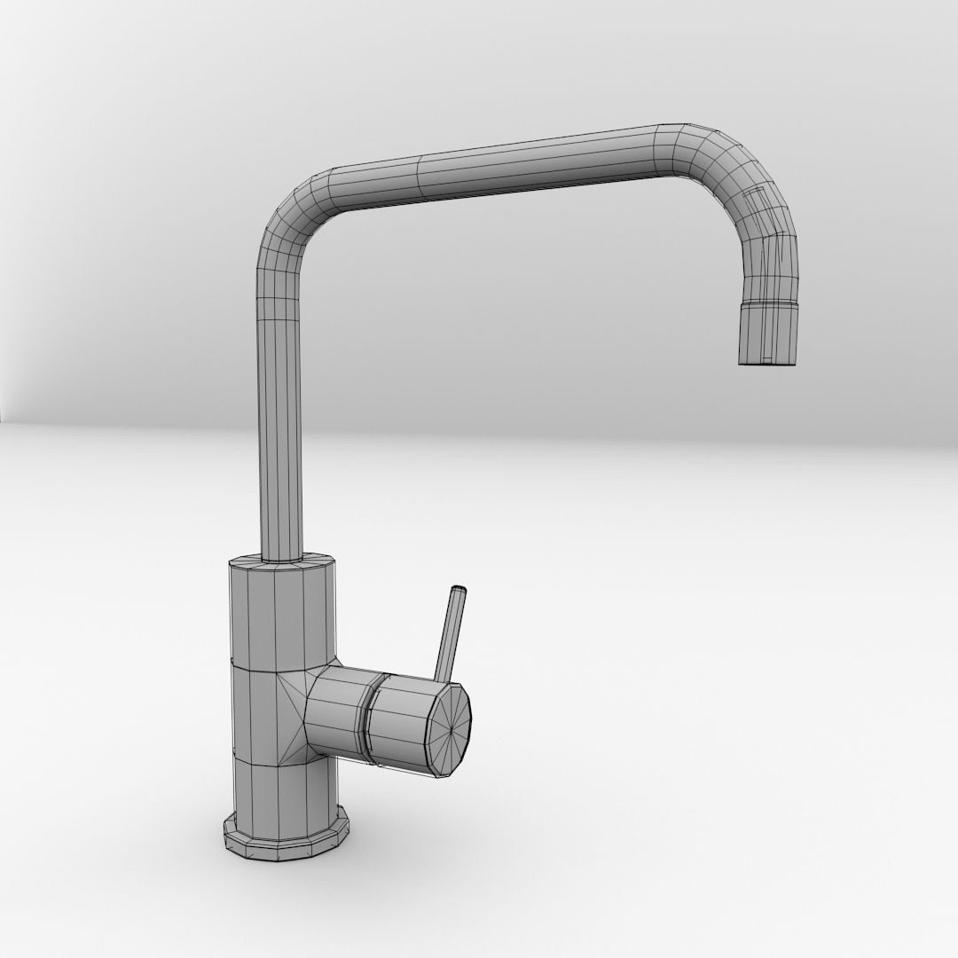 Faucet kitchen 3D model_4
