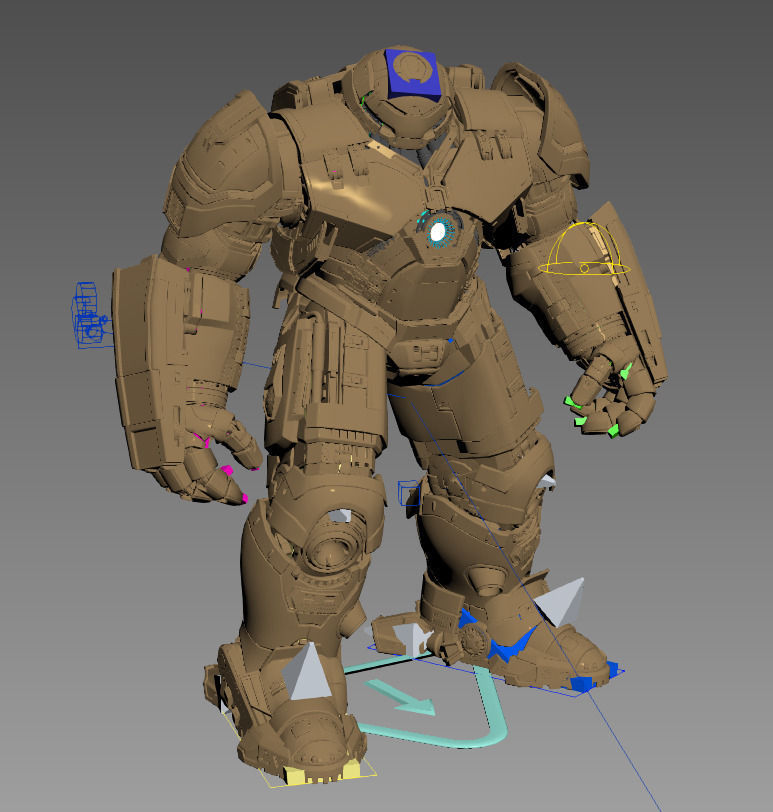 Iron Man Mark 44 - Hulkbuster Armor 3D model_5