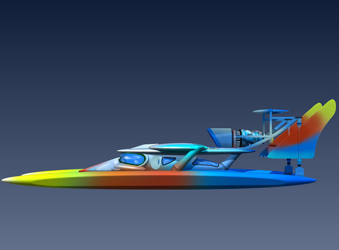 Thrust hovercraft Free 3D model_11