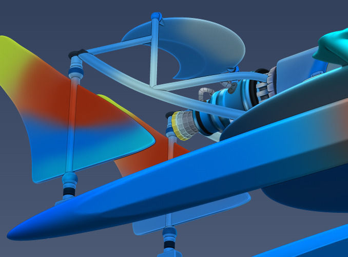 Thrust hovercraft Free 3D model_18