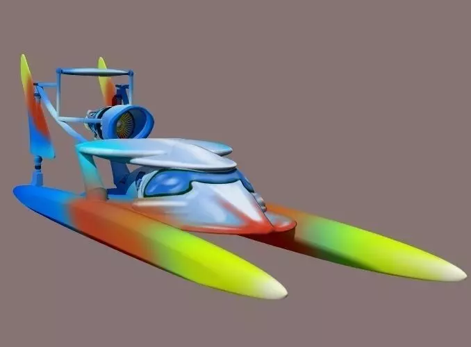 Thrust hovercraft Free 3D model_0