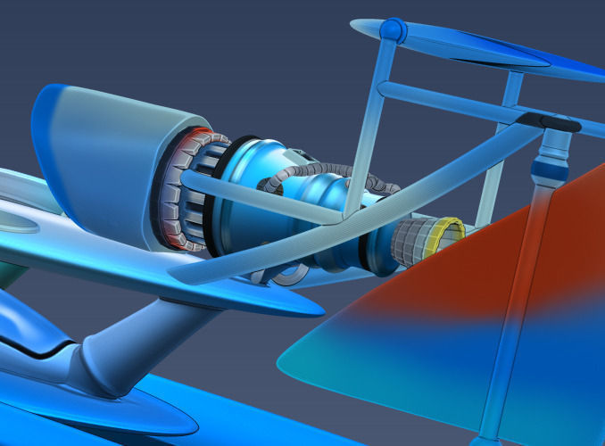 Thrust hovercraft Free 3D model_25