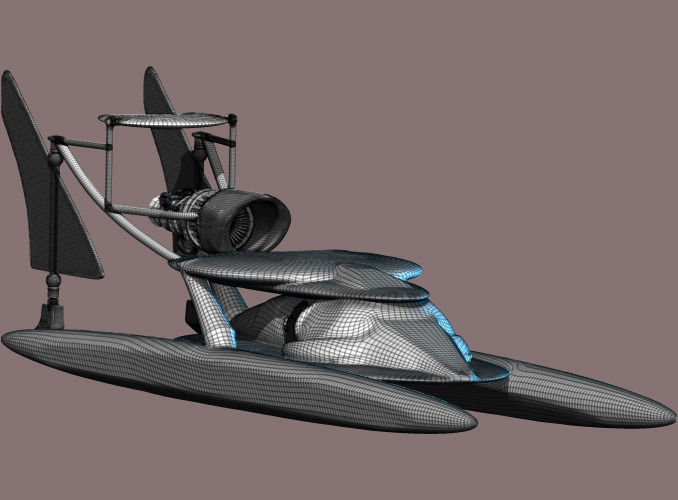 Thrust hovercraft Free 3D model_30