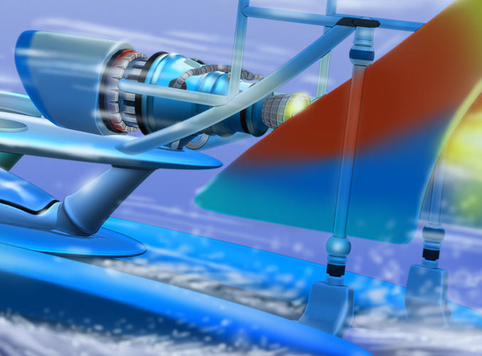 Thrust hovercraft Free 3D model_28