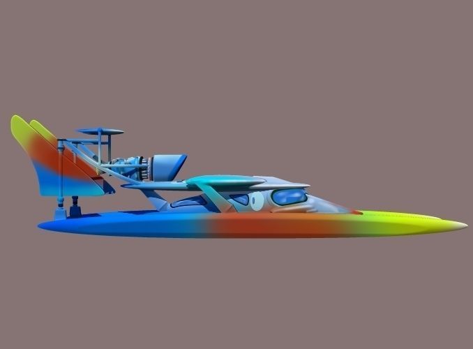 Thrust hovercraft Free 3D model_1