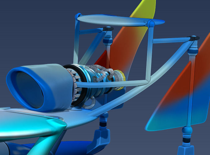 Thrust hovercraft Free 3D model_12