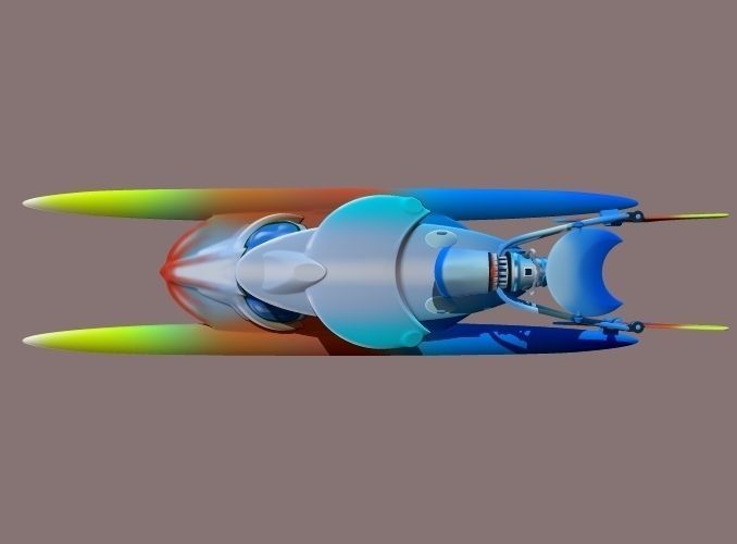 Thrust hovercraft Free 3D model_4