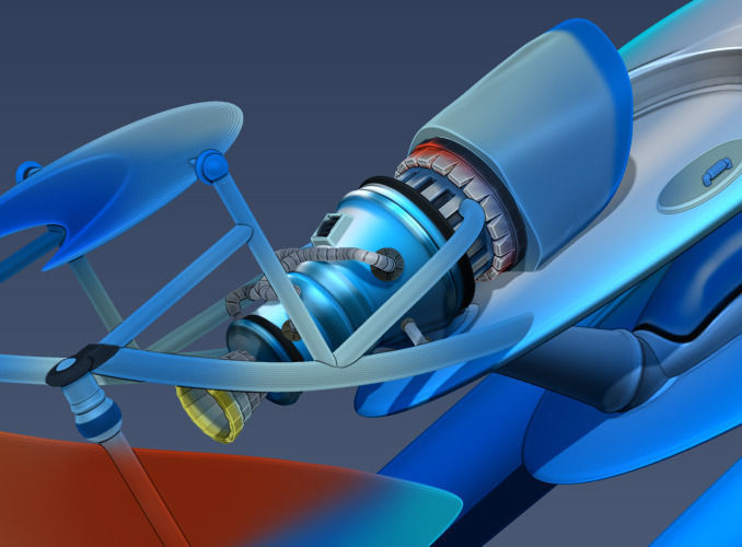 Thrust hovercraft Free 3D model_14