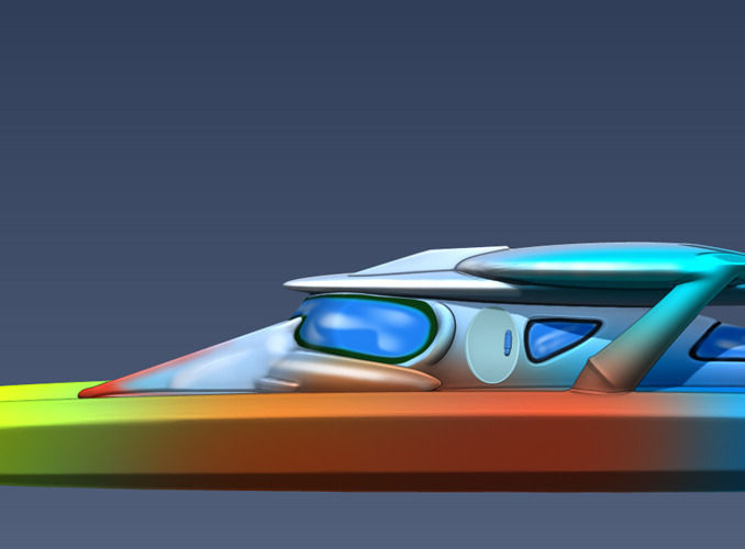 Thrust hovercraft Free 3D model_9