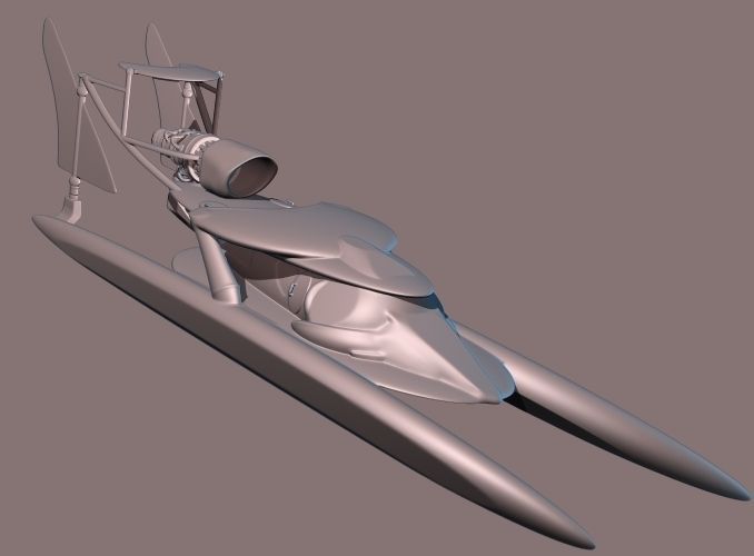 Thrust hovercraft Free 3D model_29