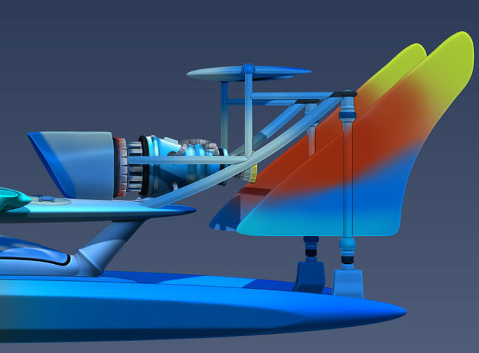 Thrust hovercraft Free 3D model_8
