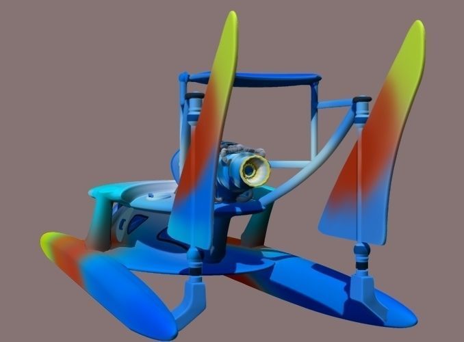 Thrust hovercraft Free 3D model_3