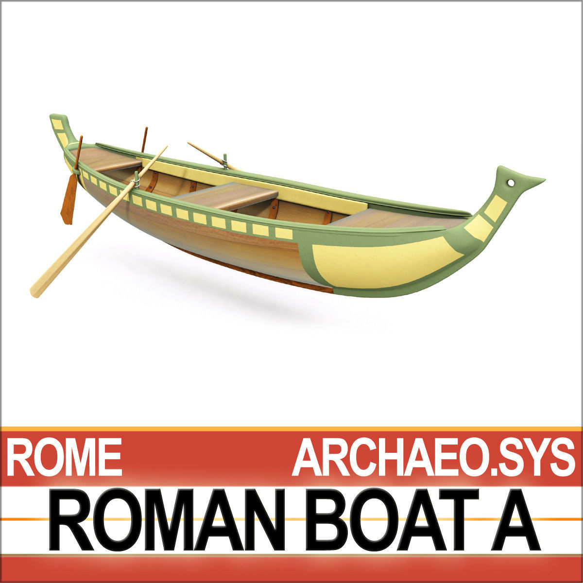 Ancient Roman Boat A 3D model_1