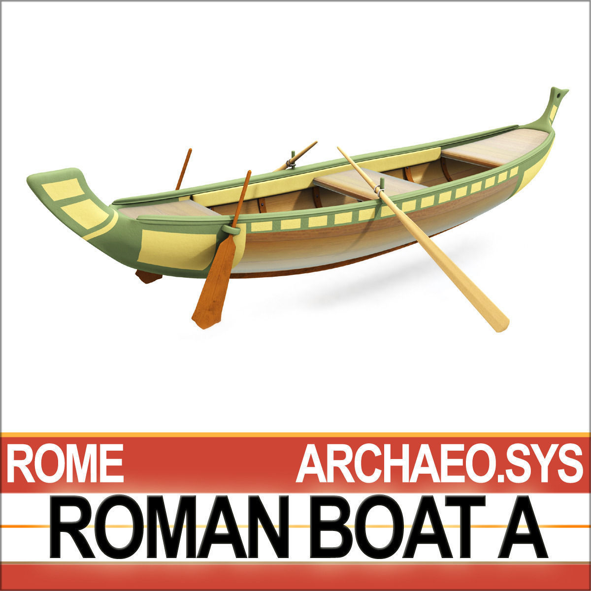 Ancient Roman Boat A 3D model_2