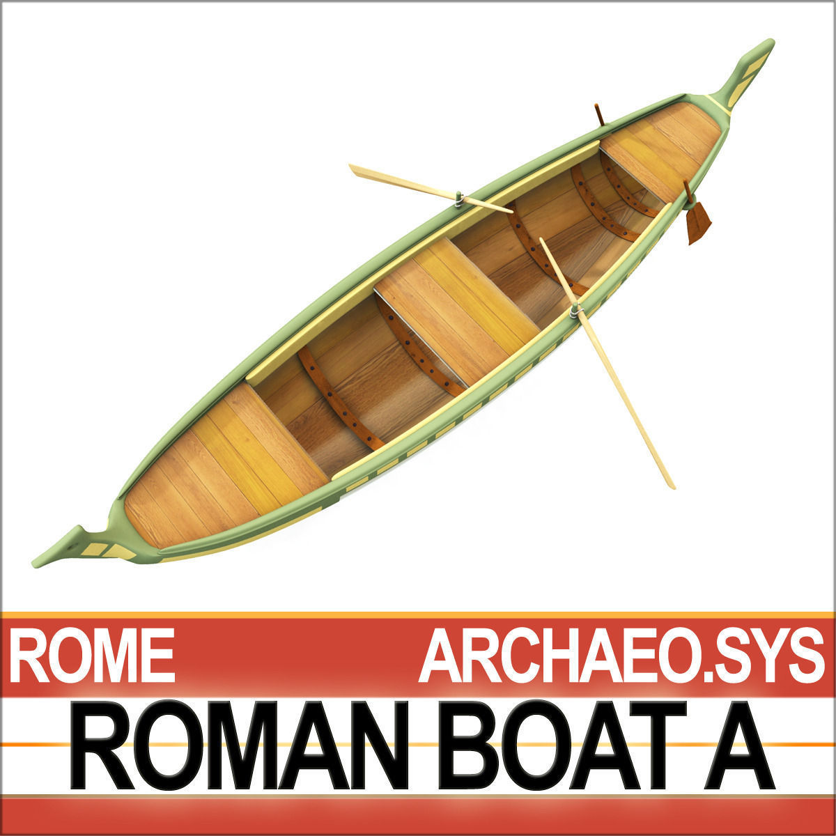 Ancient Roman Boat A 3D model_3