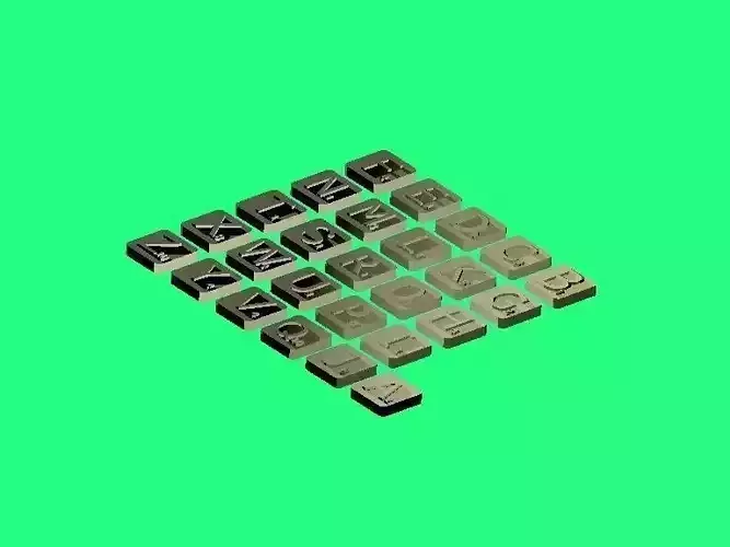Letter Tiles 3D print model
