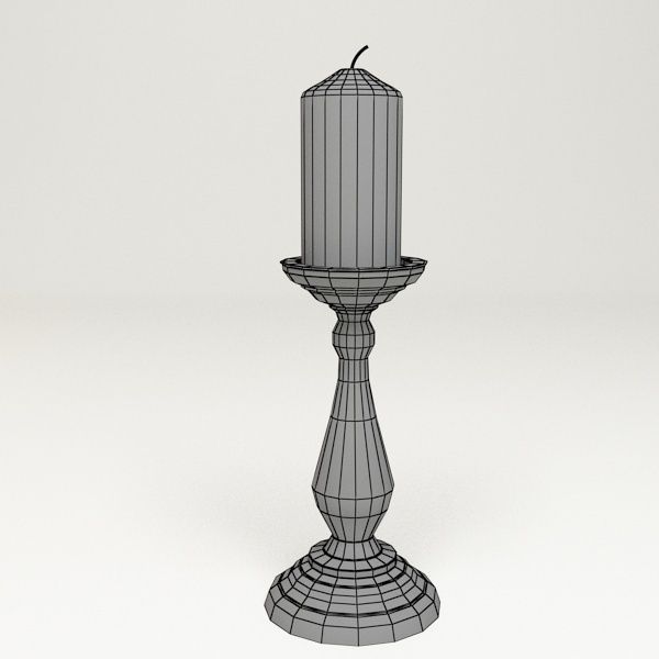 Ceramic Candlestick 3D model_9