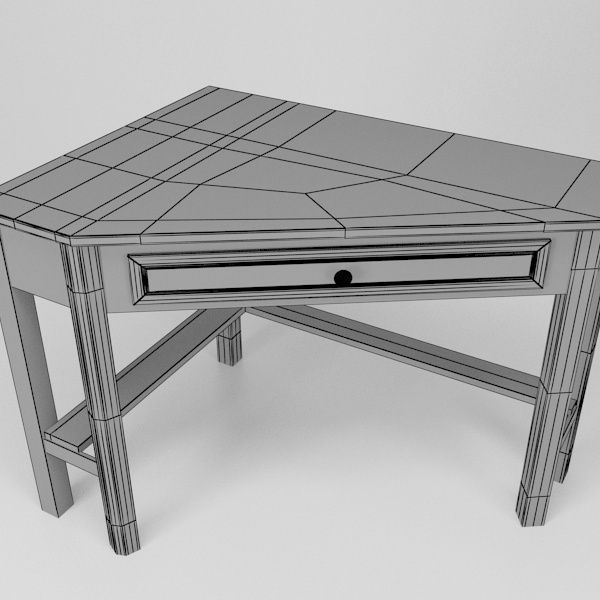 Corner Desk 3D model_6