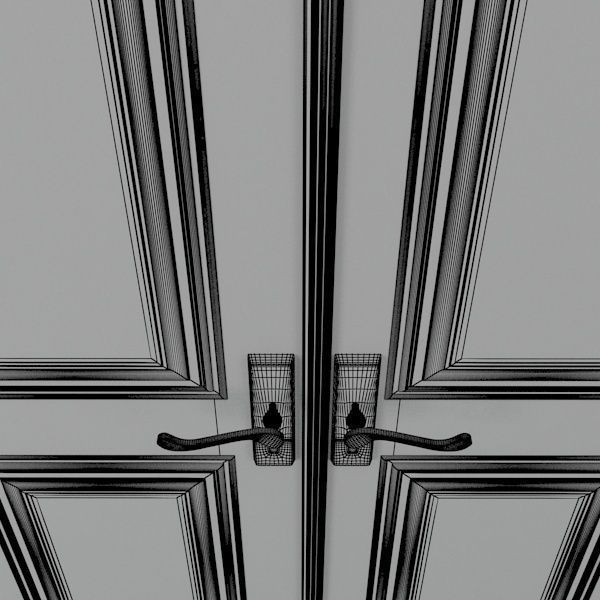 Double Doors 3D model_11