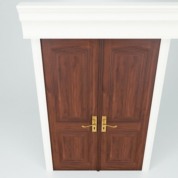 Double Doors 3D model_4