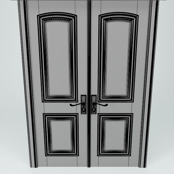 Double Doors 3D model_10