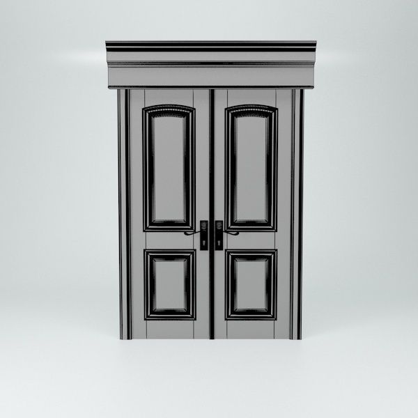 Double Doors 3D model_9