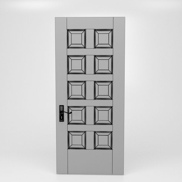 Panel Door 3D model_7