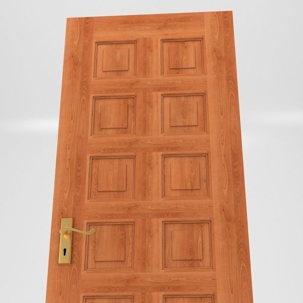Panel Door 3D model_9