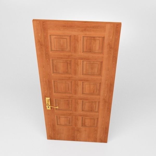 Panel Door 3D model_1
