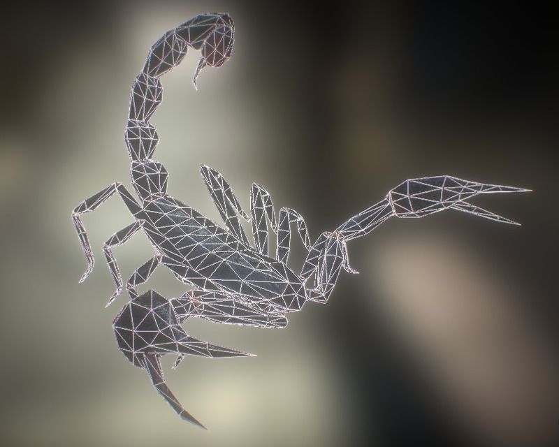 Animated Scorpion Low-poly 3D model_8