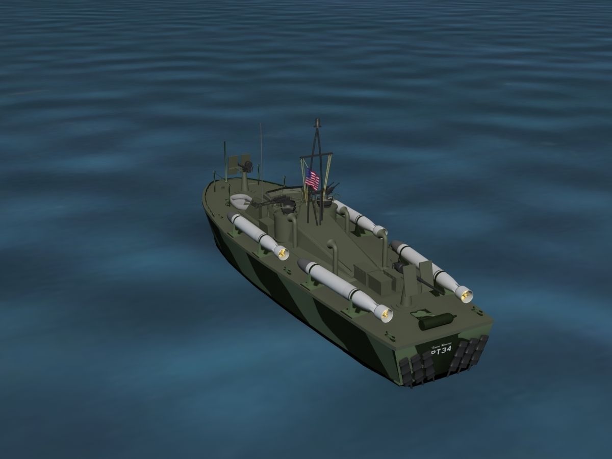 Patrol Torpedo Boat PT34 3D model_7