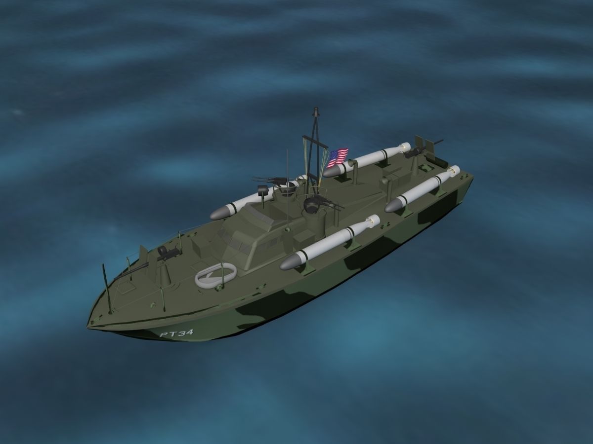 Patrol Torpedo Boat PT34 3D model_10