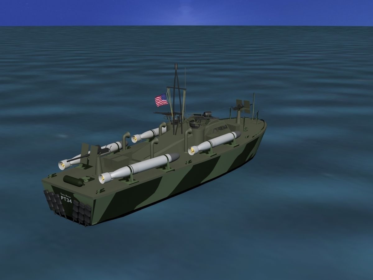 Patrol Torpedo Boat PT34 3D model_5