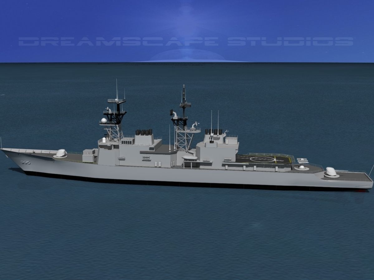 Kidd Class Destoyer DDG 995 USS Scott 3D model_7
