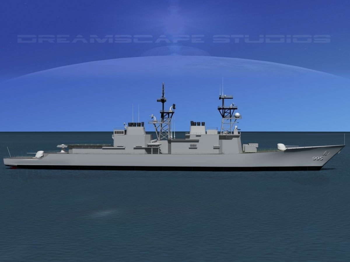 Kidd Class Destoyer DDG 995 USS Scott 3D model_2