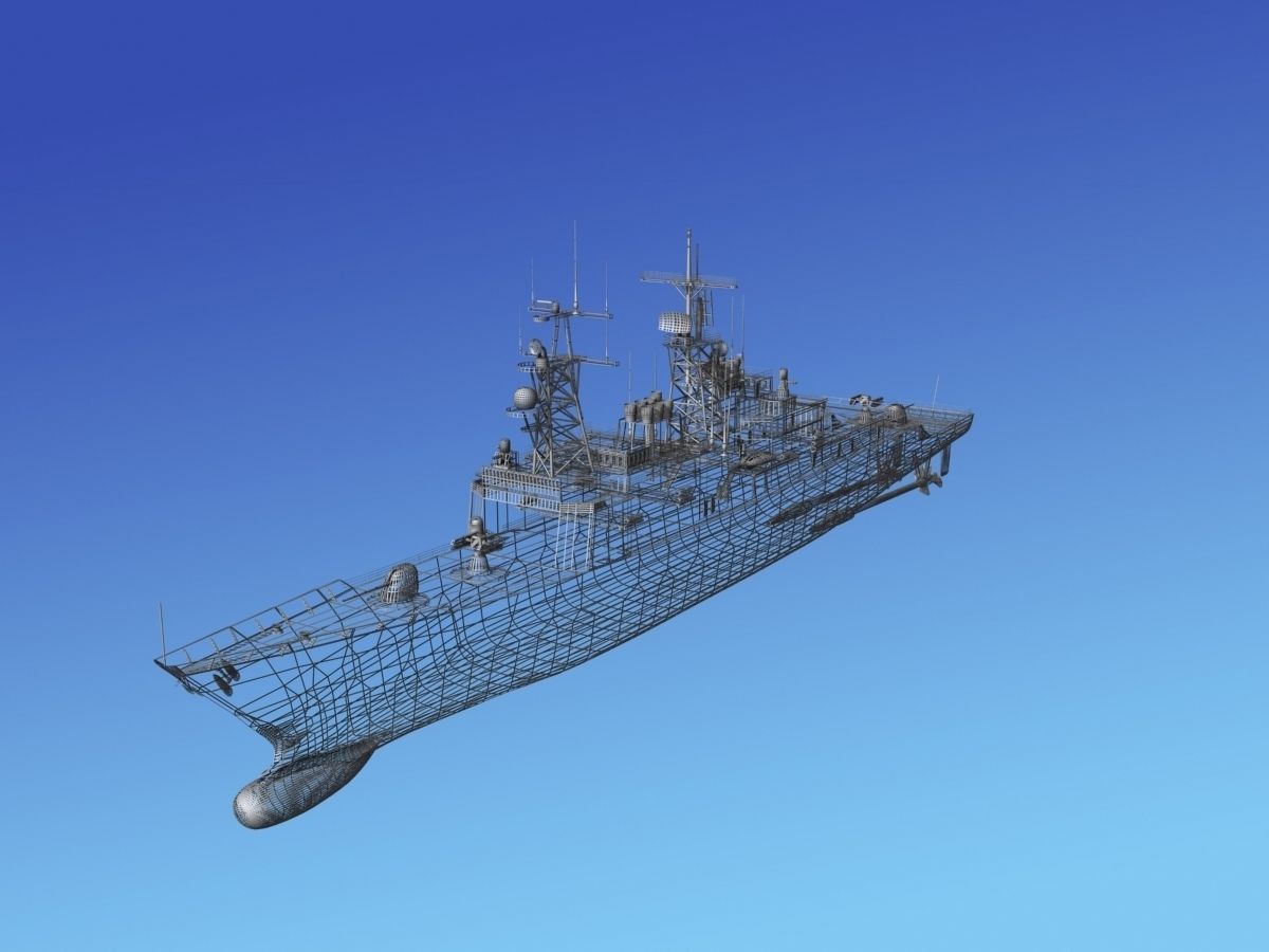 Kidd Class Destoyer DDG 995 USS Scott 3D model_17