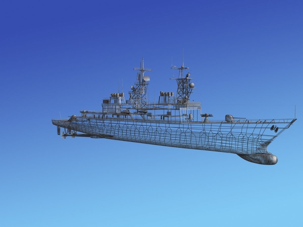Kidd Class Destoyer DDG 995 USS Scott 3D model_14