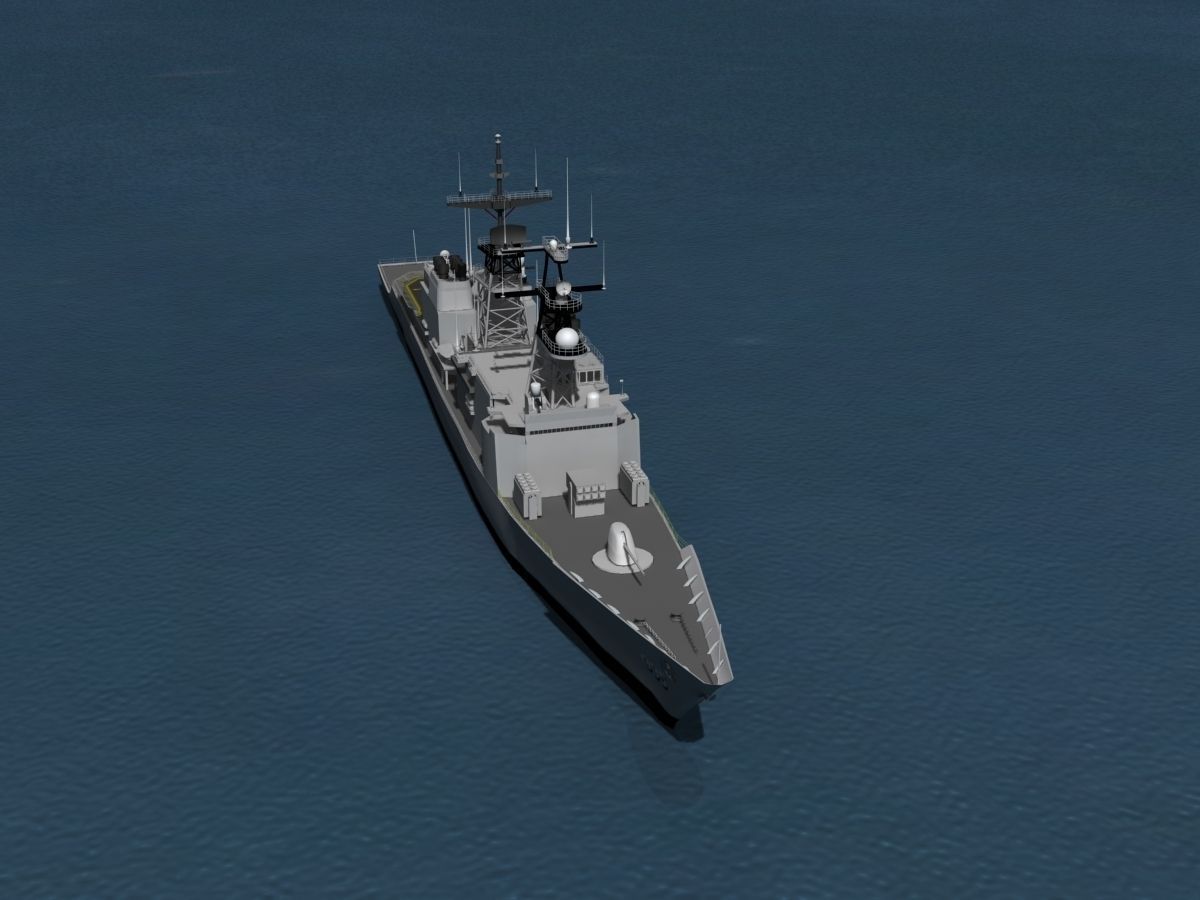 Kidd Class Destoyer DDG 995 USS Scott 3D model_9