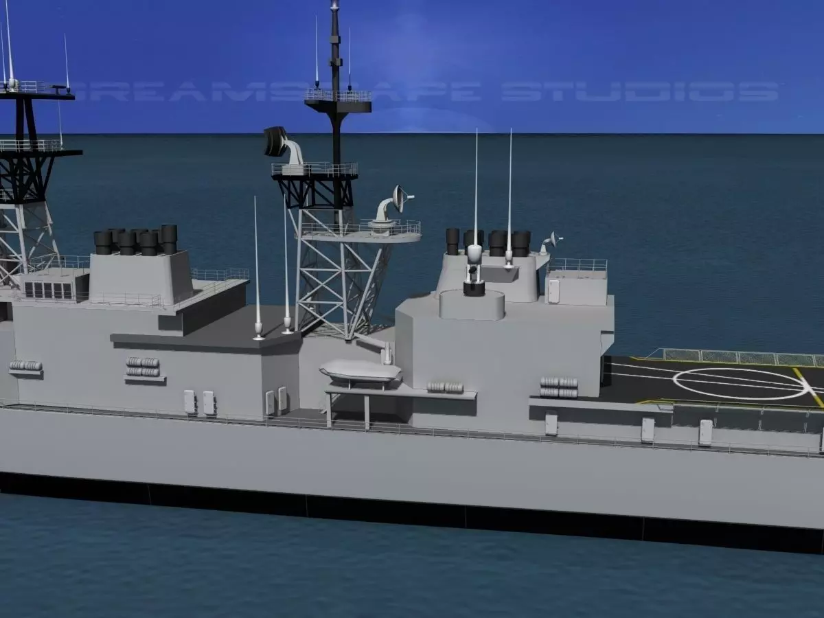 Kidd Class Destoyer DDG 995 USS Scott 3D model_0