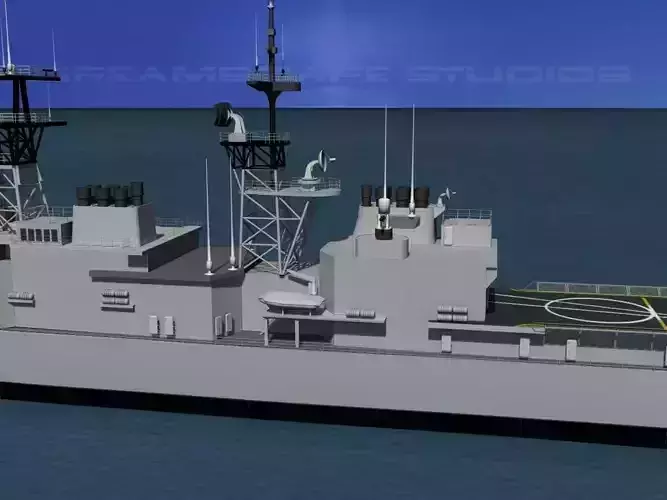 Kidd Class Destoyer DDG 995 USS Scott 3D model
