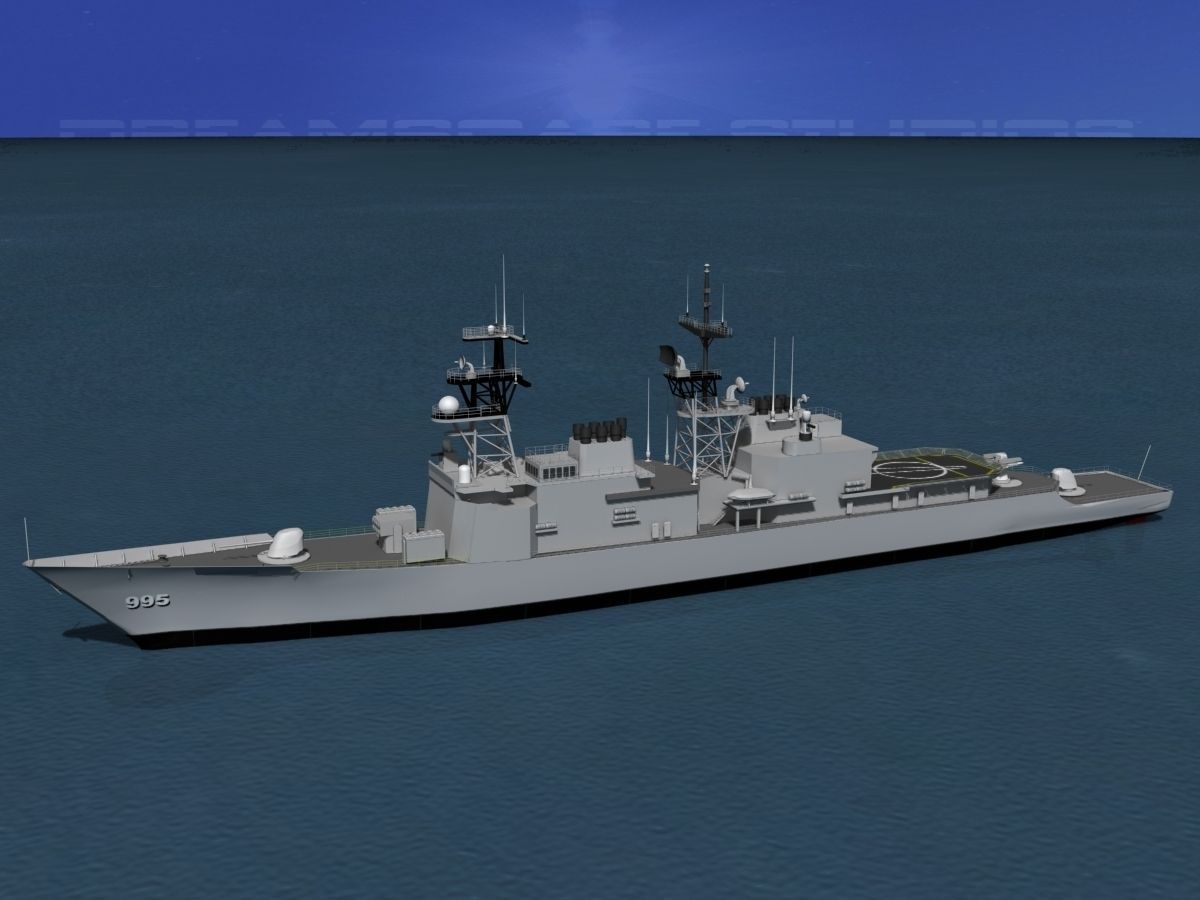 Kidd Class Destoyer DDG 995 USS Scott 3D model_8
