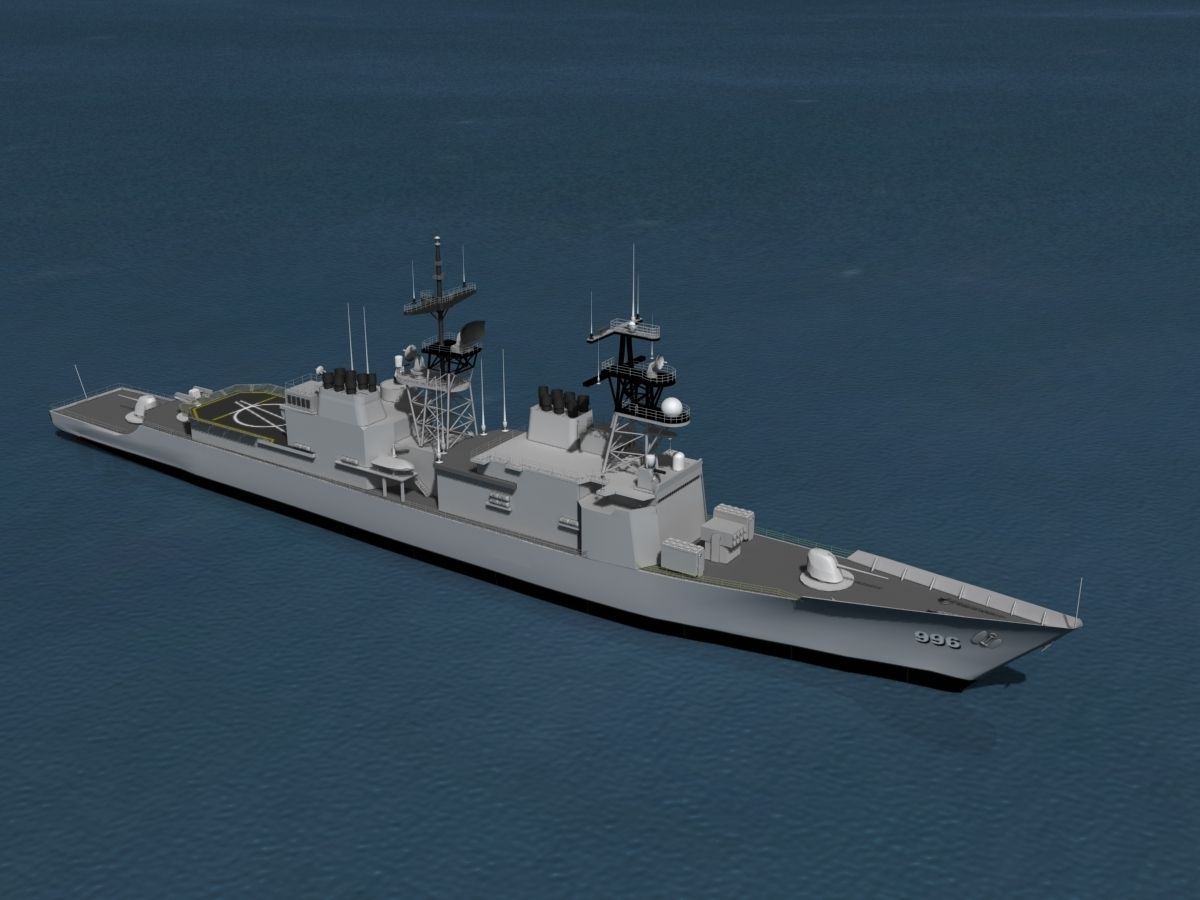 Kidd Class Destoyer DDG 996 USS Chandler 3D model_11