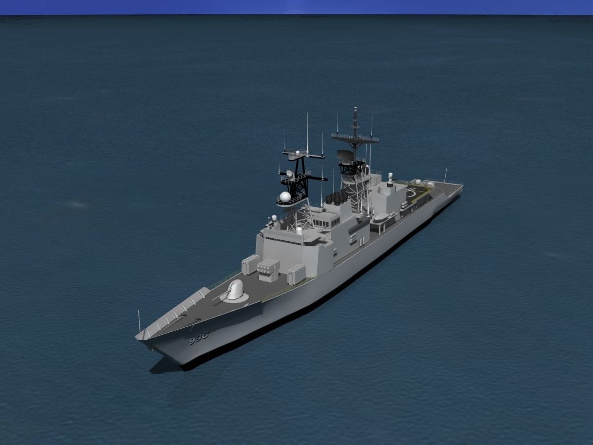 Kidd Class Destoyer DDG 996 USS Chandler 3D model_10