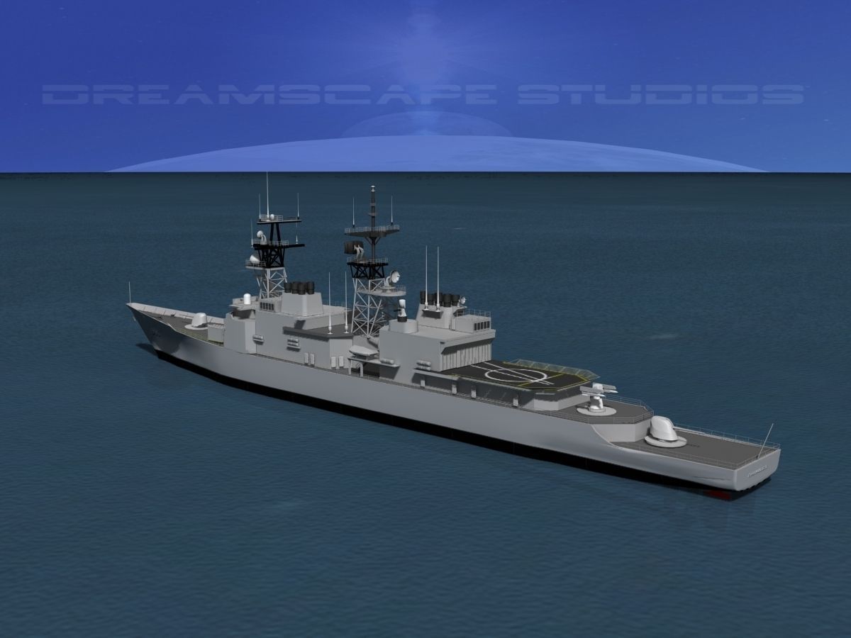 Kidd Class Destoyer DDG 996 USS Chandler 3D model_6