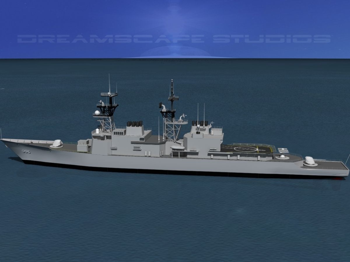 Kidd Class Destoyer DDG 996 USS Chandler 3D model_7