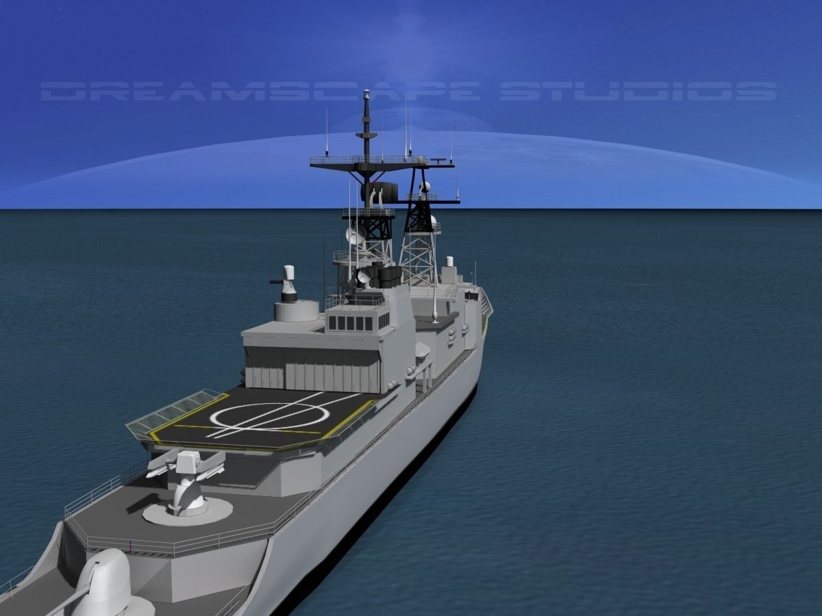 Kidd Class Destoyer DDG 996 USS Chandler 3D model_4