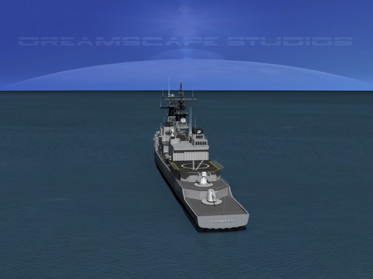 Kidd Class Destoyer DDG 996 USS Chandler 3D model_5