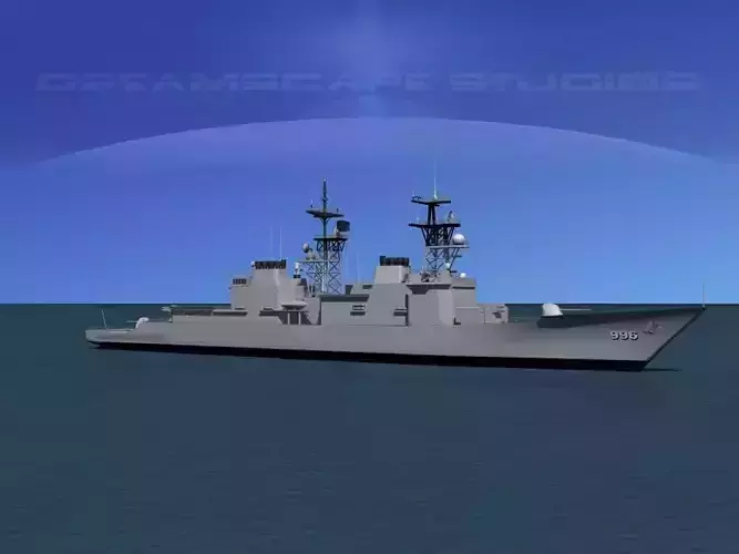 Kidd Class Destoyer DDG 996 USS Chandler 3D model